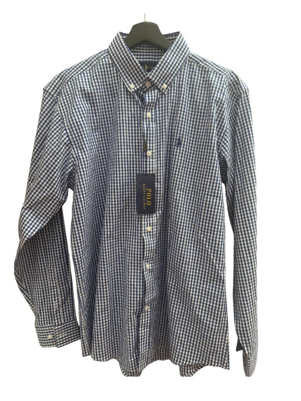 Polo Ralph Lauren Men's XL Blue & White Casual Button Down Long Sleeve Shirt